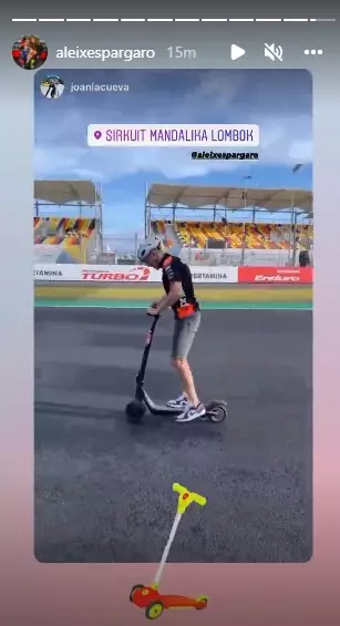 Aksi lucu pembalap jelang GP Mandalika © berbagai sumber