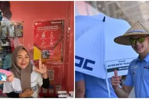 9 Aksi unik pembalap jelang GP Mandalika, bercaping di tengah lintasan