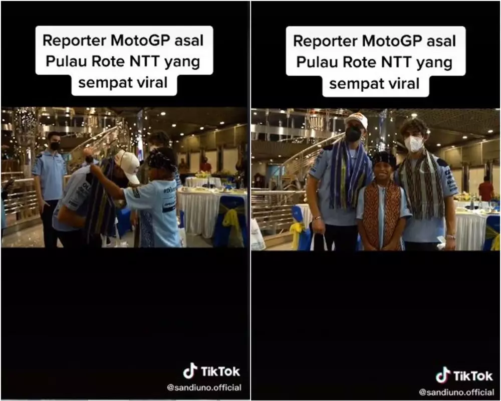 bocah asal ntt tiru komentator motogp diundang sandiaga uno © TikTok