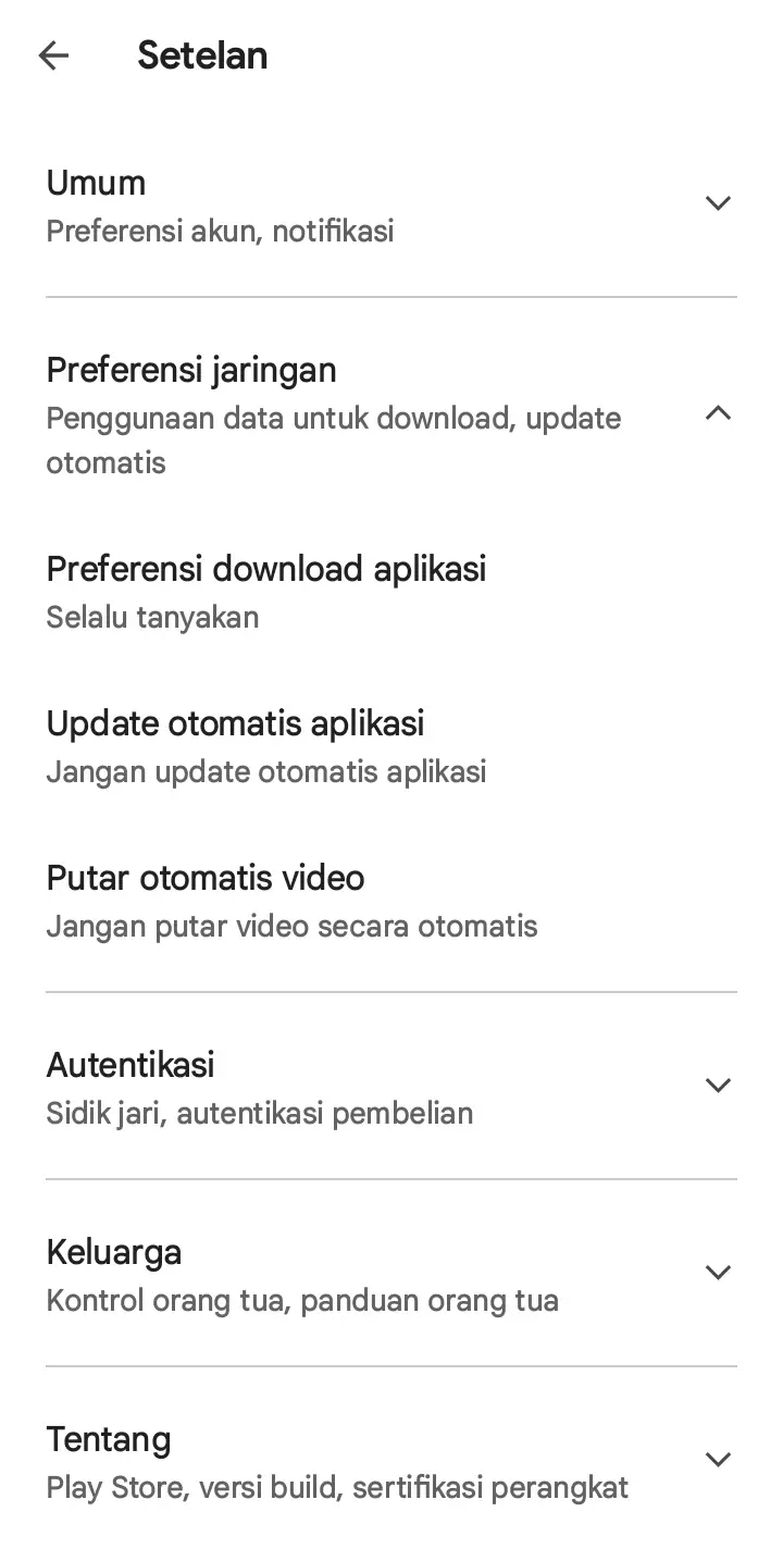 Cara hentikan pembaruan otomatis pada aplikasi Android berbagai sumber 