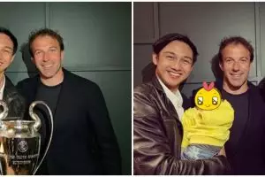 9 Momen Caesar Hito bertemu Alessandro Del Piero di Milan