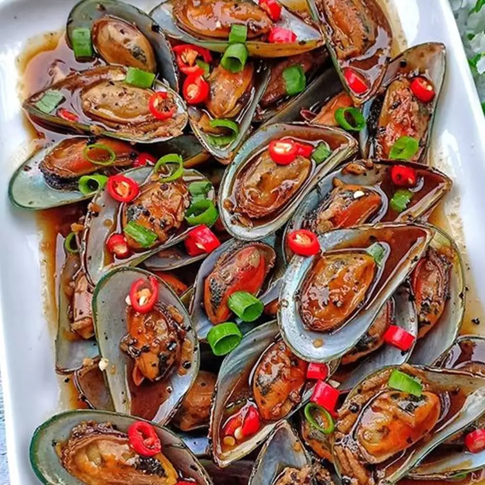 Resep kerang hijau lada hitam, enak, mudah, dan bikin nagih