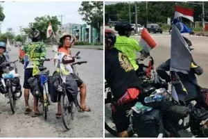 Aksi rombongan bersepeda dari Bandung ke Mandalika, demi MotoGP