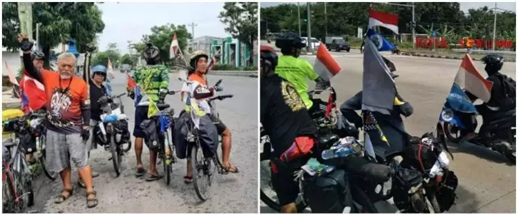 Aksi rombongan bersepeda dari Bandung ke Mandalika, demi MotoGP