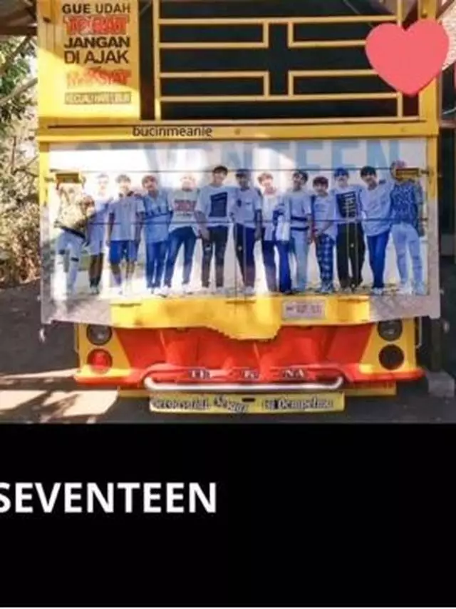 wajah idol kpop di truk © Twitter