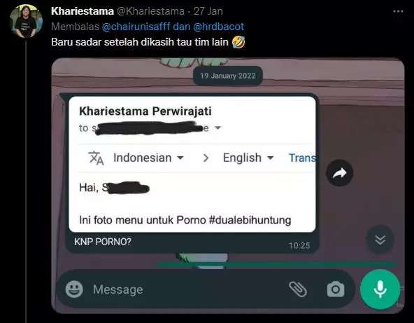 Chat typo balas pesan rekan kerja © 2022 berbagai sumber