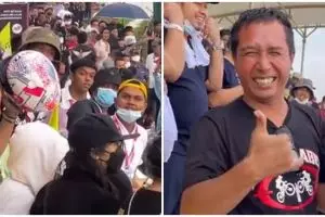 Ini sosok penonton MotoGP yang dapat helm Aleix Espargaro, hoki banget