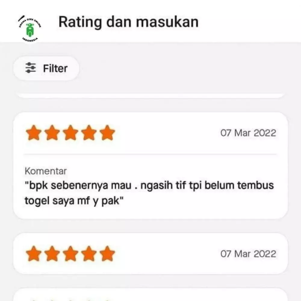 alasan beri rating bagus © Instagram