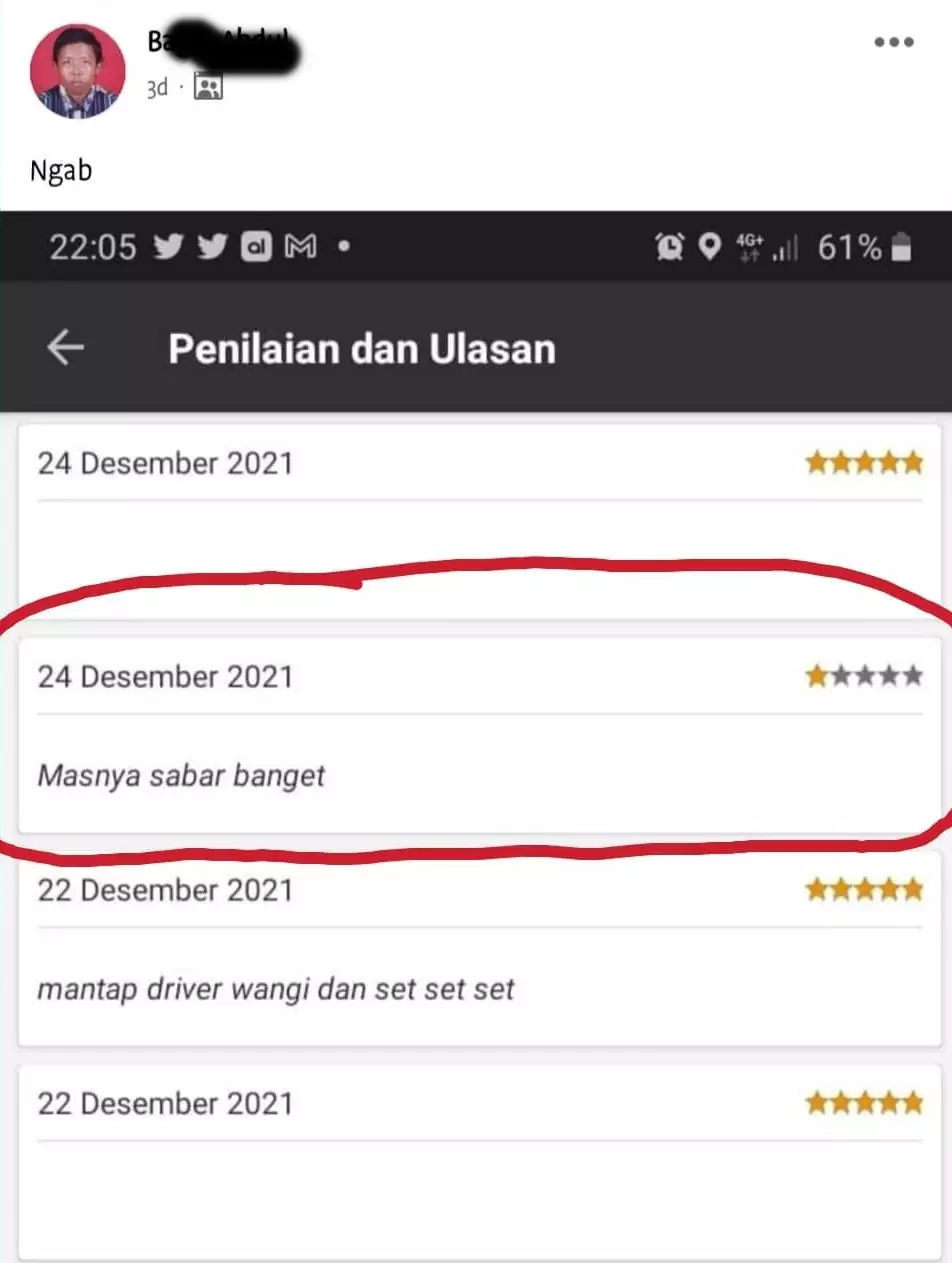 alasan beri rating bagus © Instagram
