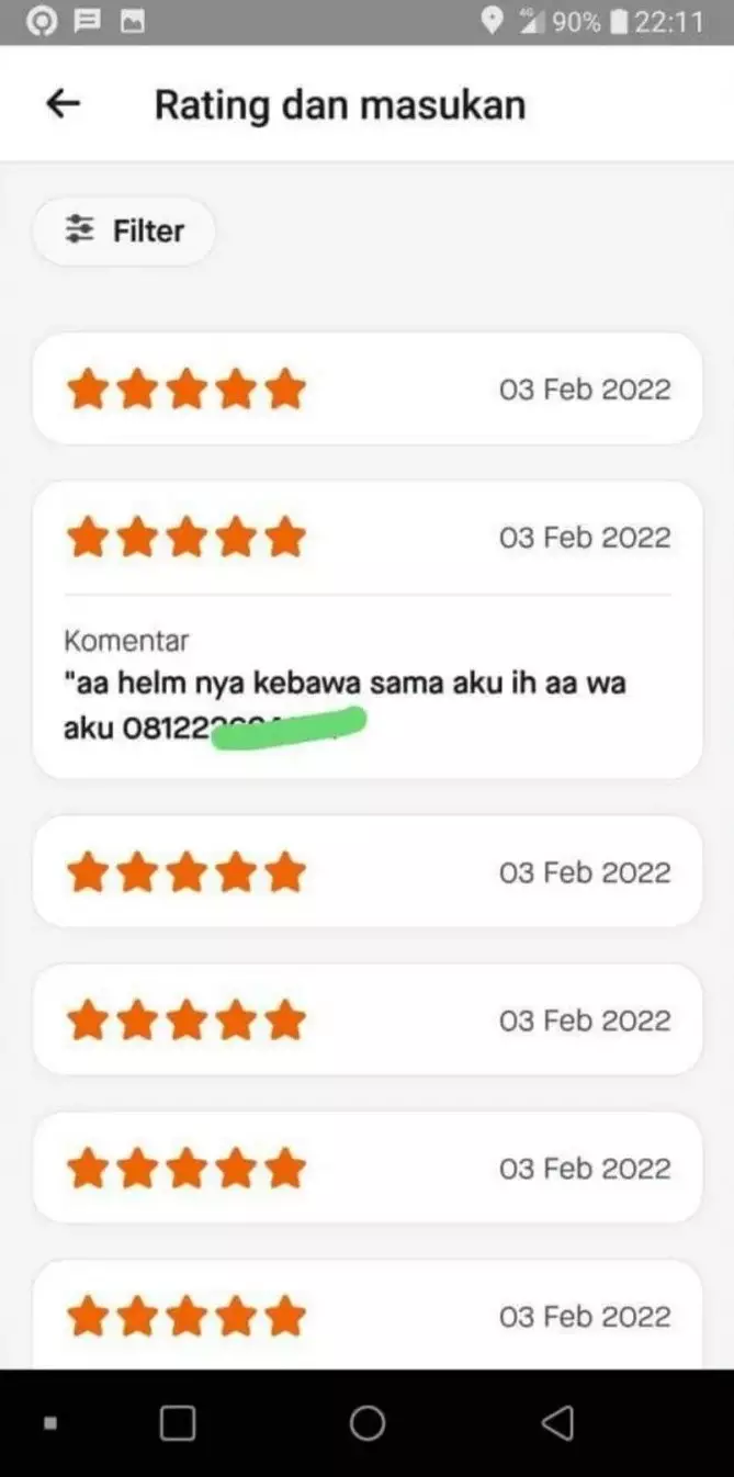 alasan beri rating bagus © Instagram