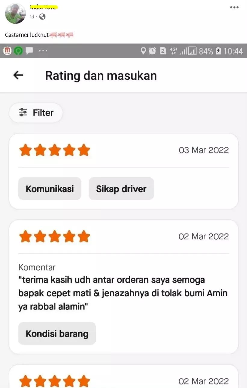 alasan beri rating bagus © Instagram