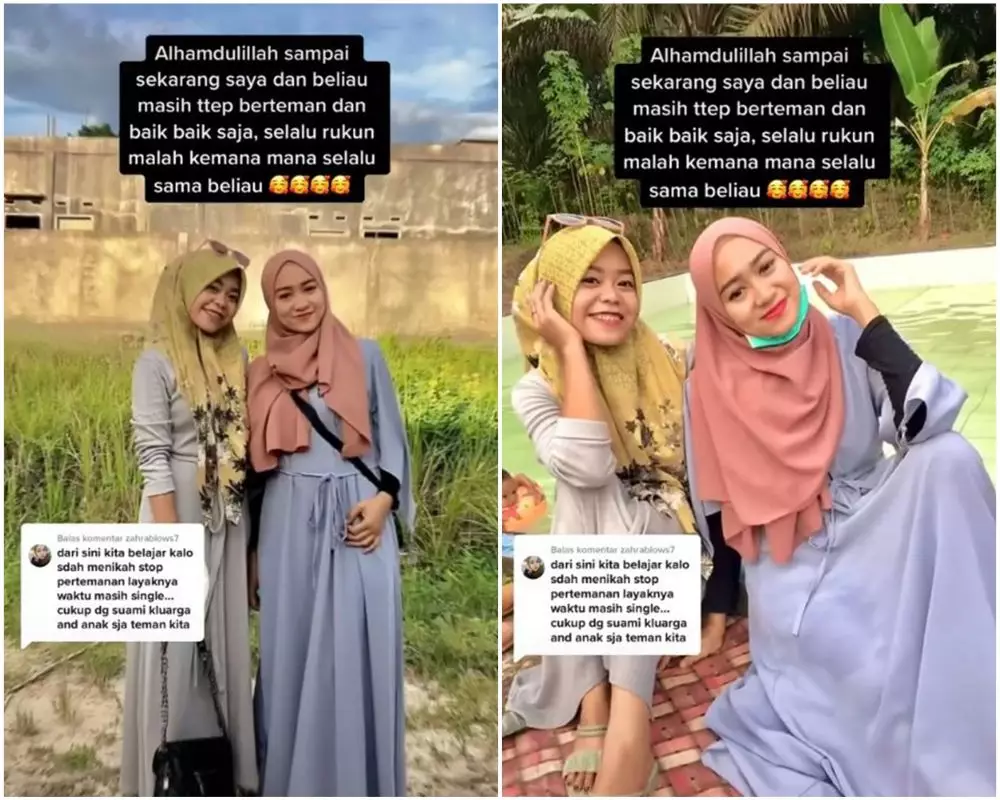 bersahabat, wanita jadi istri kedua sahabatnya © TikTok