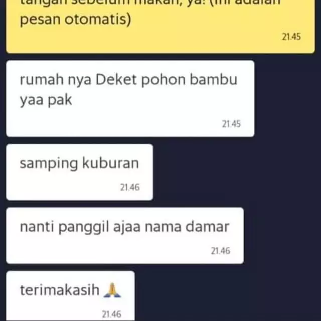 chat ojol takut hantu © berbagai sumber