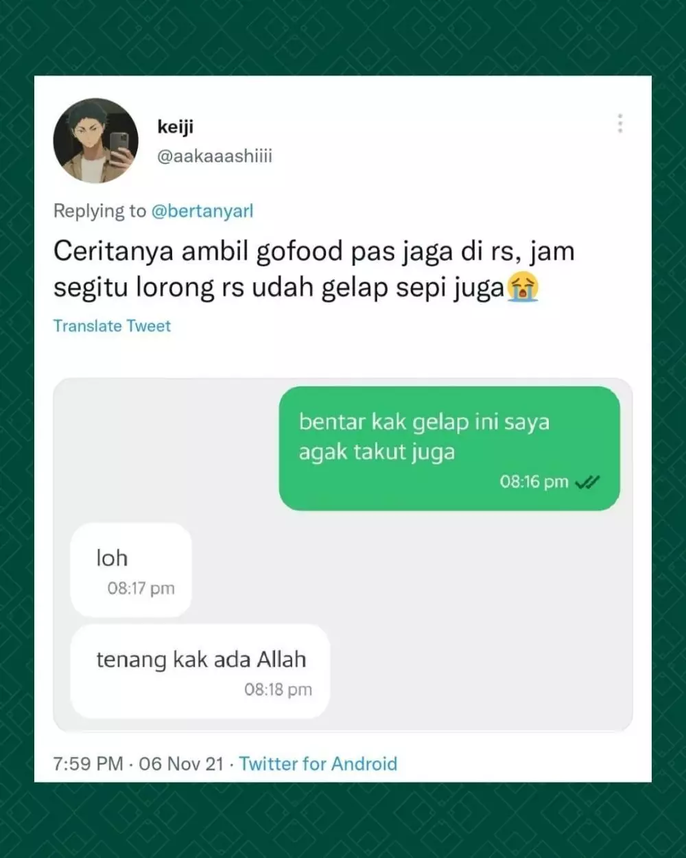 chat ojol takut hantu © berbagai sumber