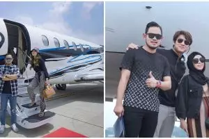 Momen 6 seleb naik private jet sewaan Gilang Juragan 99