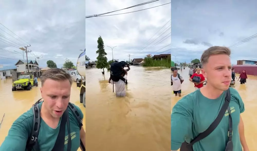 bule terobos banjir di sangatta © Instagram bule terobos banjir di sangatta © Instagram