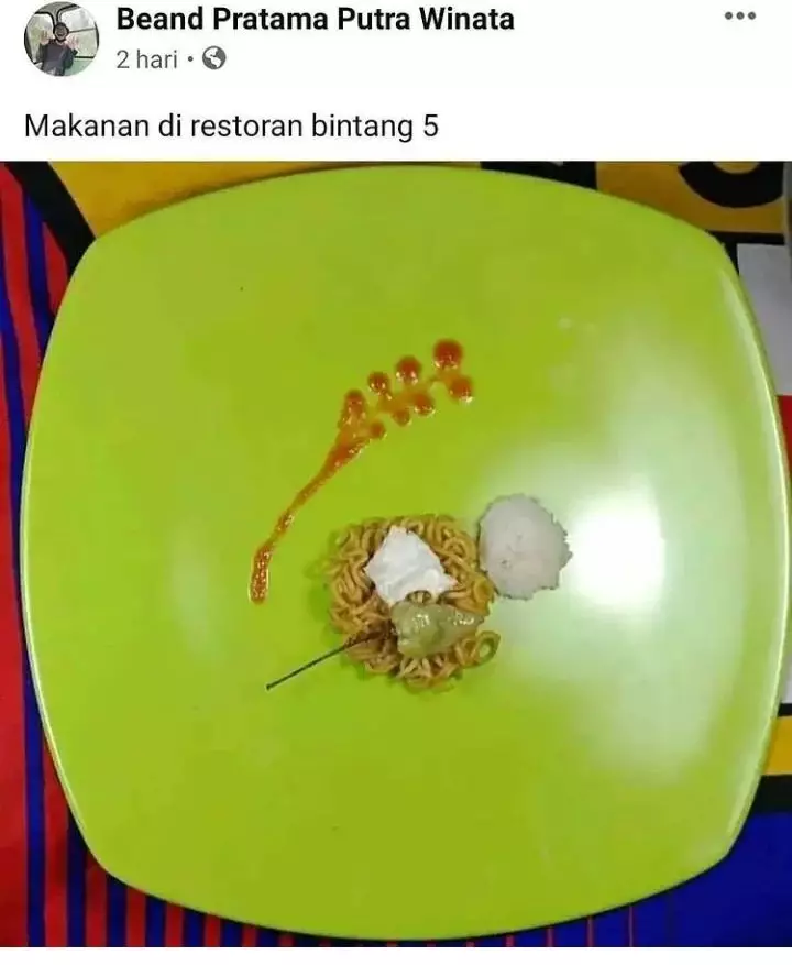 status lucu soal menu makanan kocak © Instagram