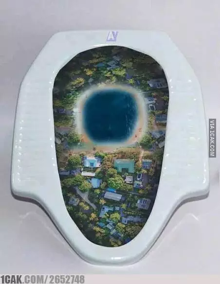 potret hiasan kloset bikin heran © berbagai sumber