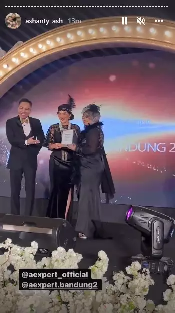 Gaya Ashanty di acara launching skincare © Instagram