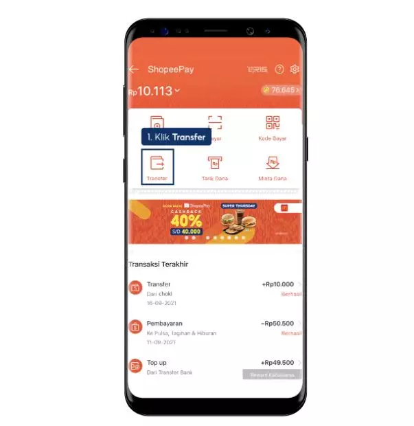  Cara transfer saldo Shopeepay ke sesama pengguna © 2022 brilio.net