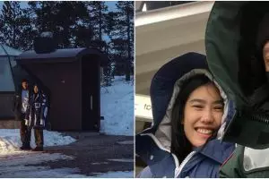 9 Potret honeymoon Alika Islamadina di Finlandia, berburu aurora