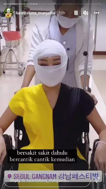 Potret kondisi Lucinta Luna usai operasi wajah © Instagram