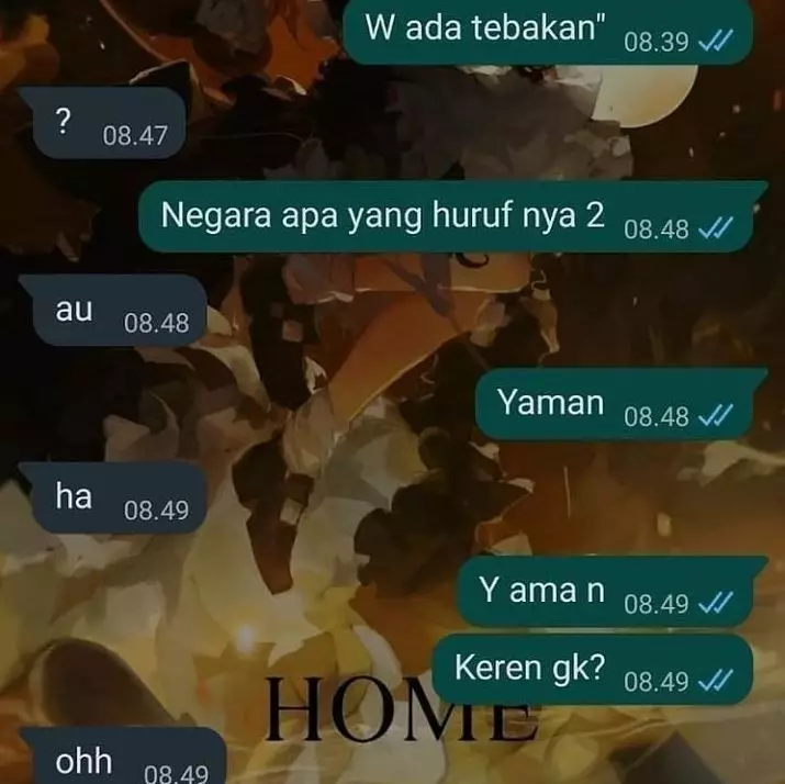 chat tebak-tebakan lucu © berbagai sumber