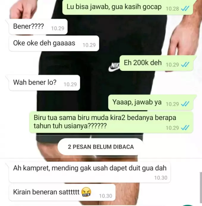 chat tebak-tebakan lucu © berbagai sumber