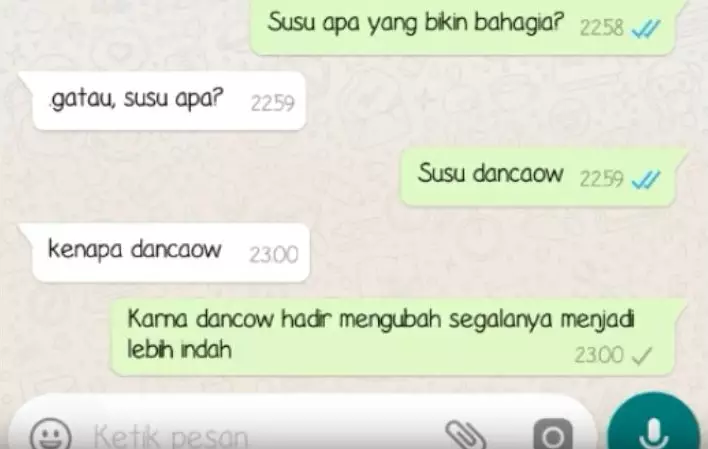 chat tebak-tebakan lucu © berbagai sumber