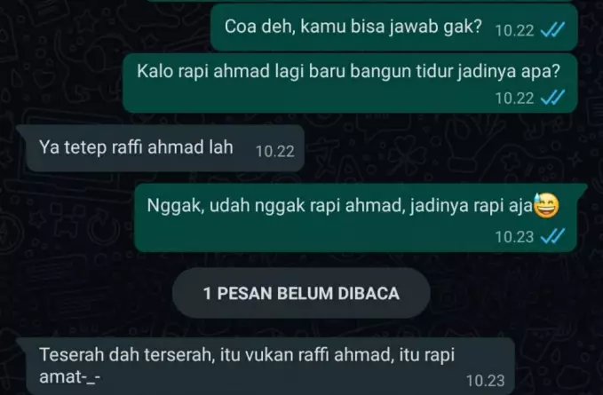 chat tebak-tebakan lucu © berbagai sumber