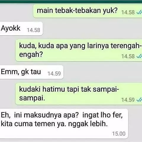 chat tebak-tebakan lucu © berbagai sumber