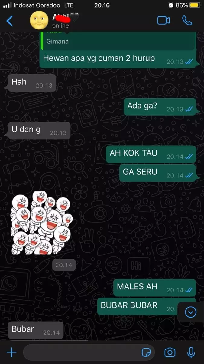 chat tebak-tebakan lucu © berbagai sumber