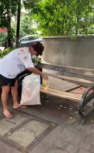 penampilan Hotman Paris saat jadi pemulung Instagram