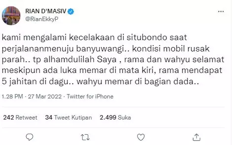 D'Masiv alami kecelakaan © berbagai sumber