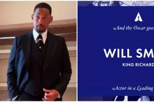 Raih aktor terbaik di Oscar 2022, Will Smith menangis haru