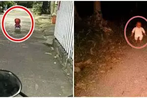 13 Penampakan ngagetin di tengah jalan, bikin nyaris putar balik