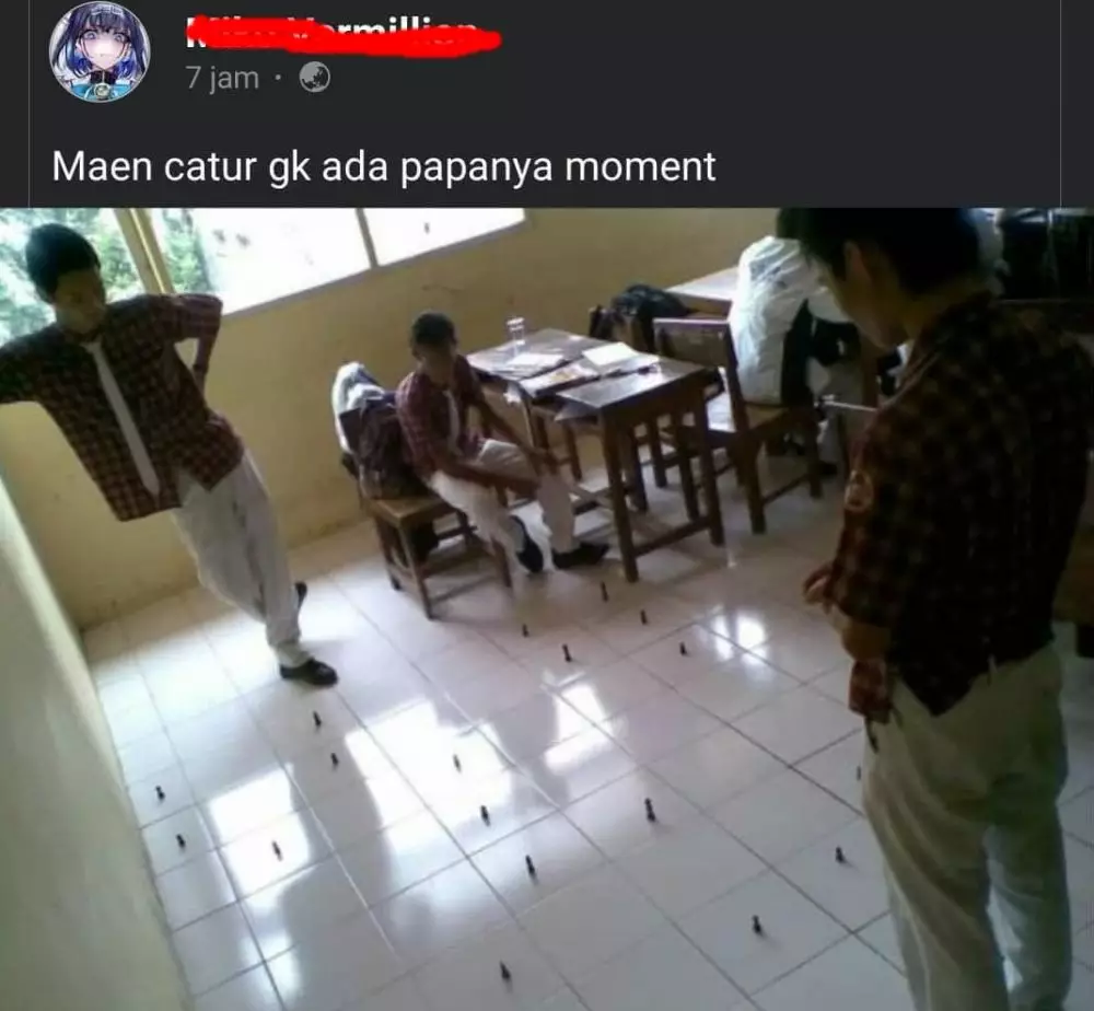 tingkah absurd siswa di kelas © Instagram