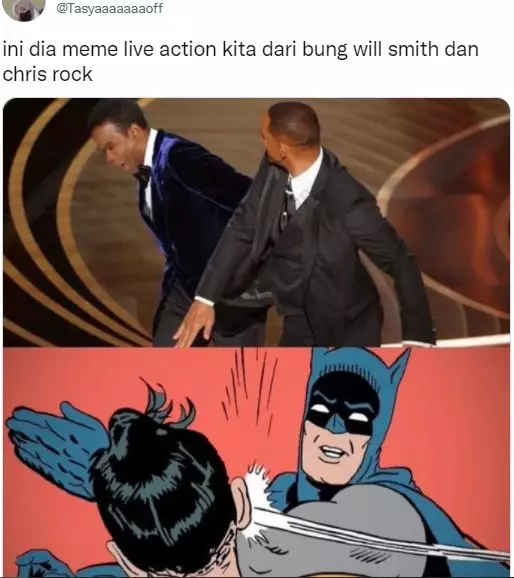 meme will smith tampar chris rock © berbagai sumber