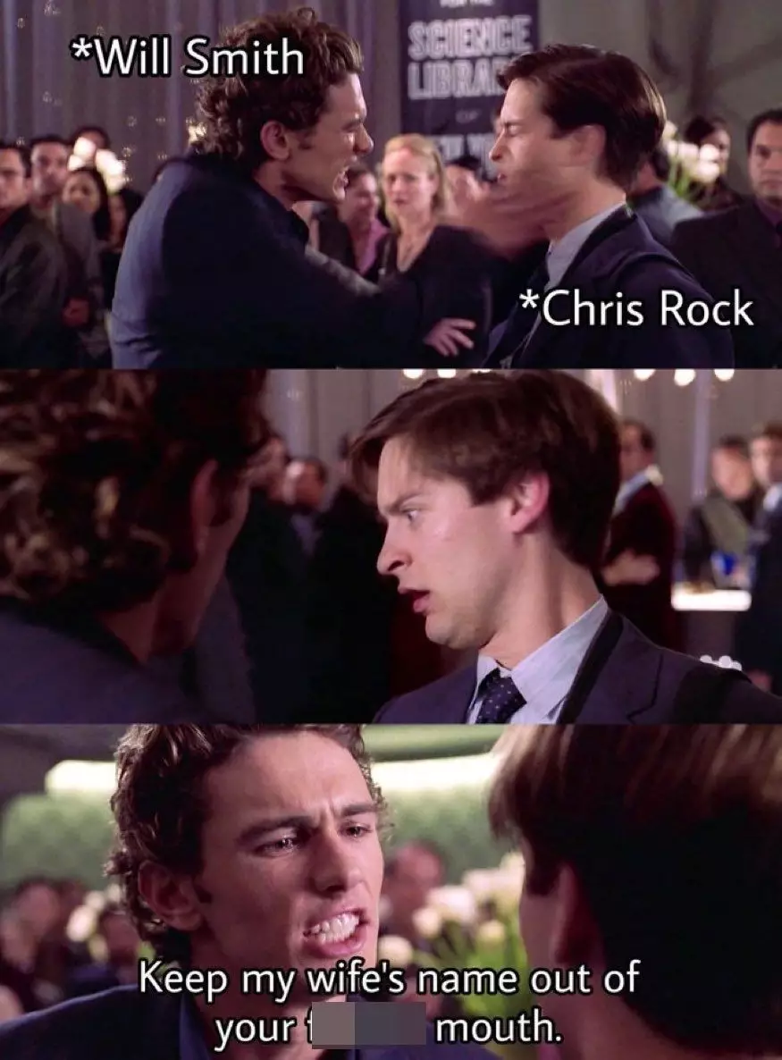 meme will smith tampar chris rock © berbagai sumber