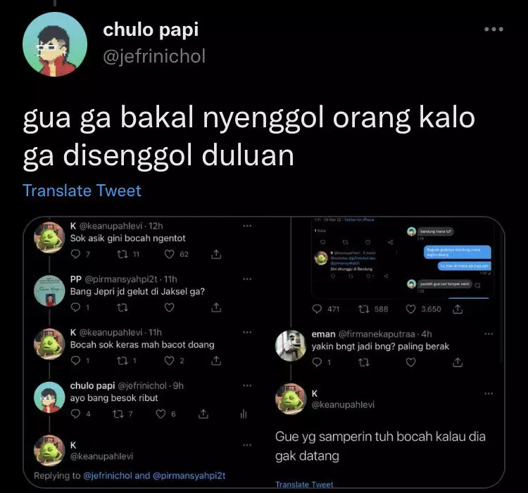 Jefri Nichol duel dengan haters © berbagai sumber