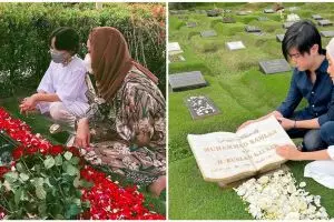 Momen 10 seleb ziarah jelang Ramadhan, Ria Ricis menangis rindu