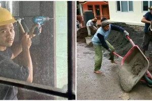 11 Potret nyeleneh tukang bangunan gagal fokus ini bikin ngelus dada