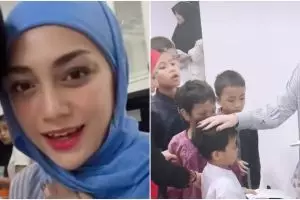 9 Momen ultah Celine Evangelista ke-30, dirayakan bareng anak yatim