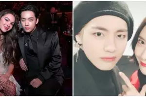 Potret kedekatan V BTS bareng 5 artis wanita, rayu Olivia Rodrigo