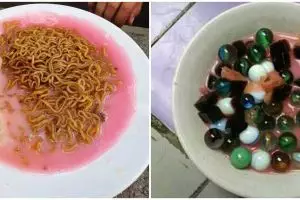 11 Potret nyeleneh es buah, penampakannya bikin nggak selera