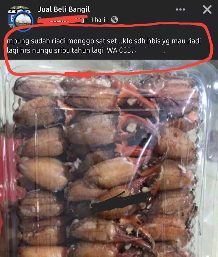 status bapak bapak jualan © Facebook