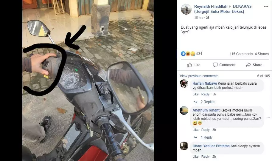 Potret lucu cuma dipahami pengendara motor bebek © berbagai sumber