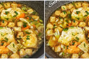 Resep soto tahu telur ceplok, enak, simpel, dan segar untuk buka puasa