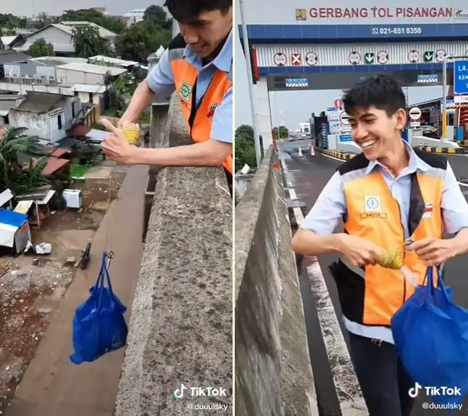 cara penjaga gerbang tol beli takjil Berbagai sumber