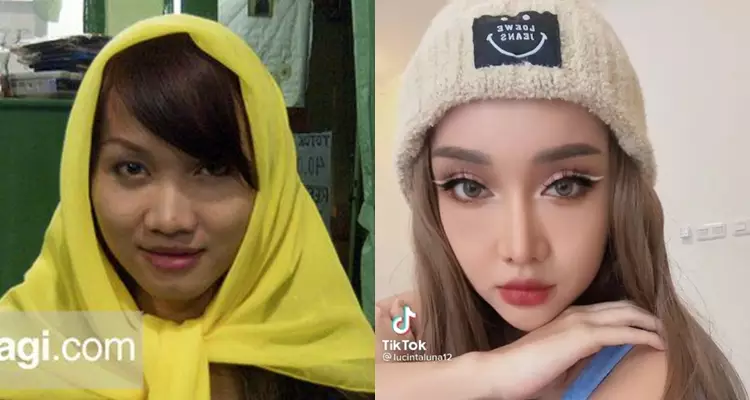dulu dan kini Lucinta Luna usai oplas © berbagai sumber